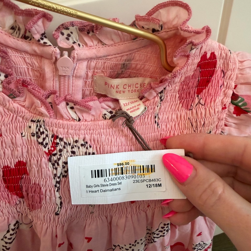NWT pink chicken baby girls stevie dress set - Picture 5 of 7